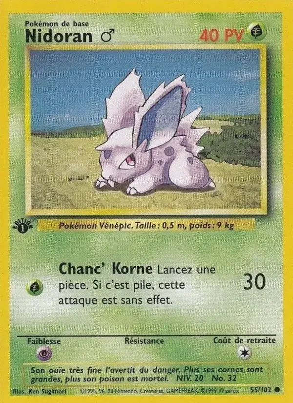 Nidoran ♂ - 55/102 - Set de Base