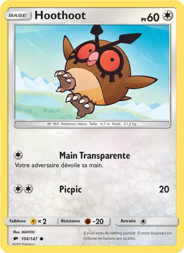 Hoothoot - 106/169 - Ombres Ardentes
