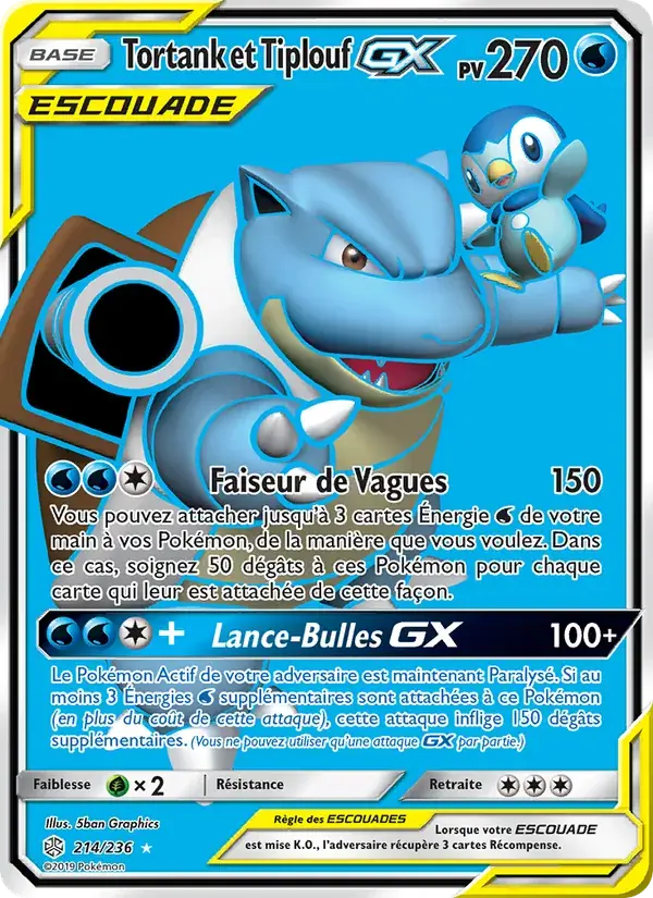Tortank et Tiplouf GX - 214/271 - Éclipse Cosmique