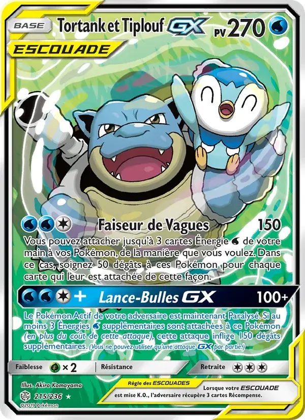 Tortank et Tiplouf GX - 215/271 - Éclipse Cosmique