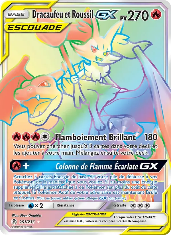 Dracaufeu et Roussil GX - 251/271 - Éclipse Cosmique