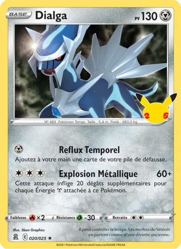 Dialga - 20/25 - Célébrations