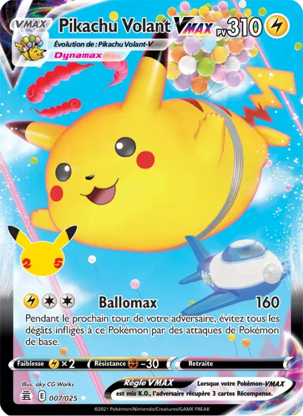 Pikachu Volant VMAX - 7/25 - Célébrations