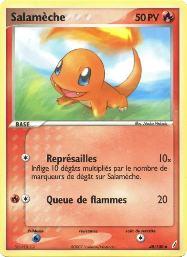 Salamèche - 48/100 - EX Gardiens de Cristal