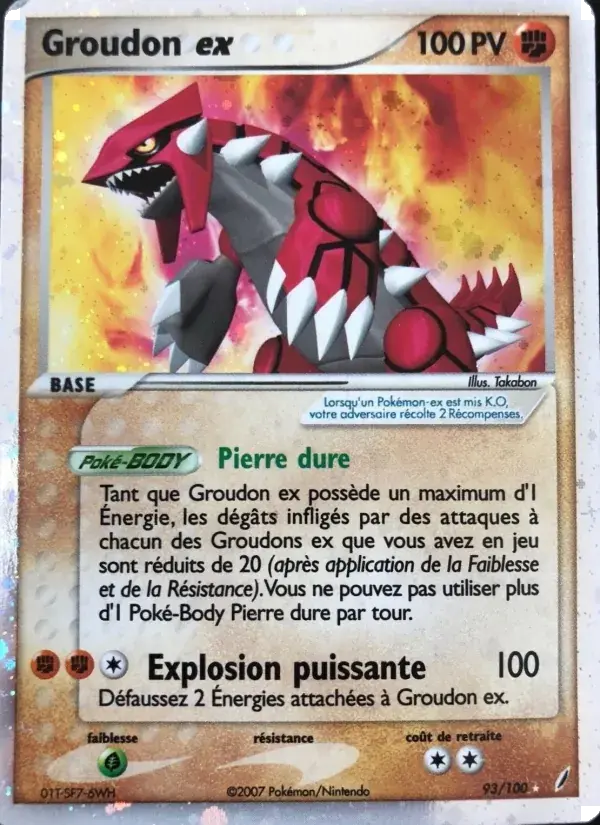 Groudon ex - 93/100 - EX Gardiens de Cristal