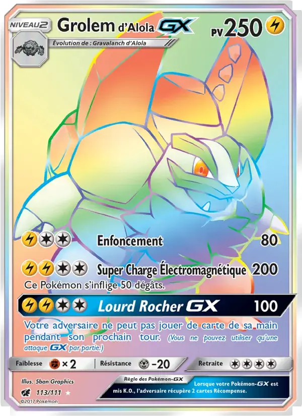 Grolem d’Alola GX - 113/125 - Invasion Carmin