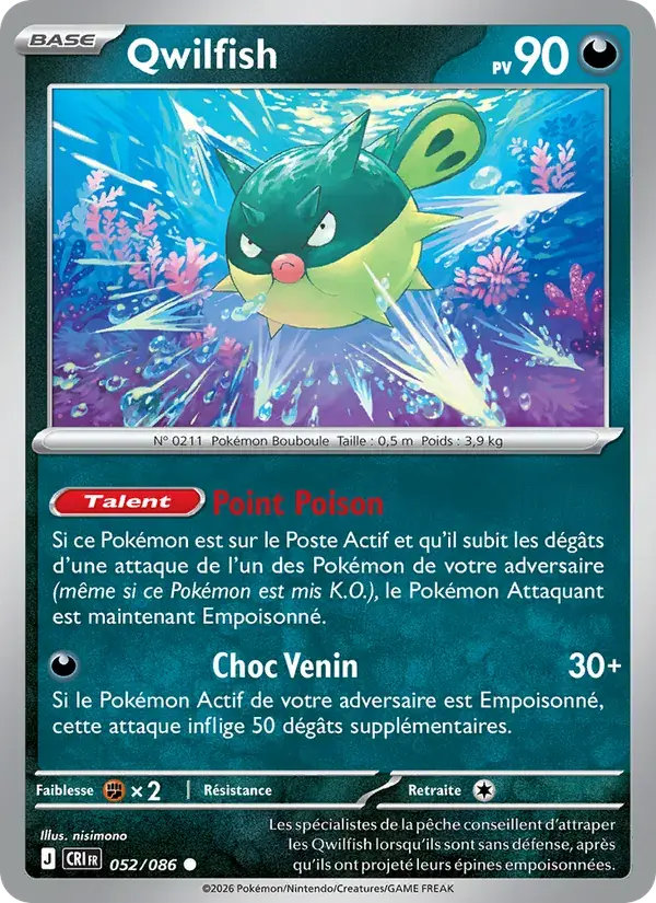 Qwilfish - 052/122 - Chaos Ascendant