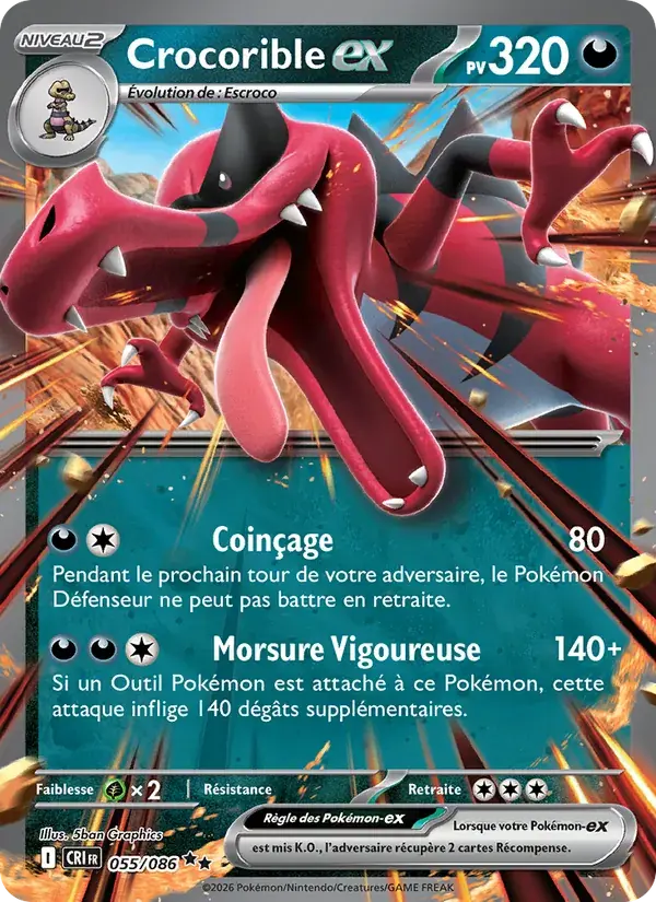 Crocorible-ex - 055/122 - Chaos Ascendant