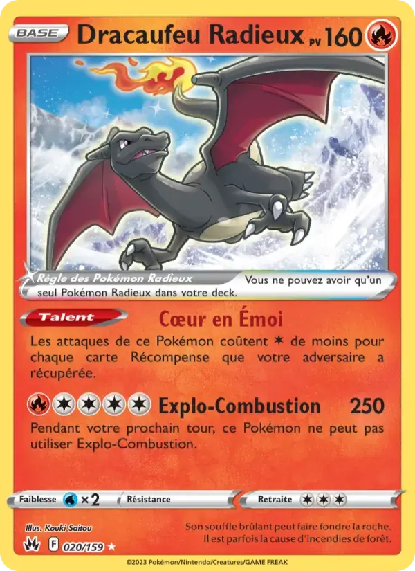 Dracaufeu Radieux - 020/160 - Zénith Suprême