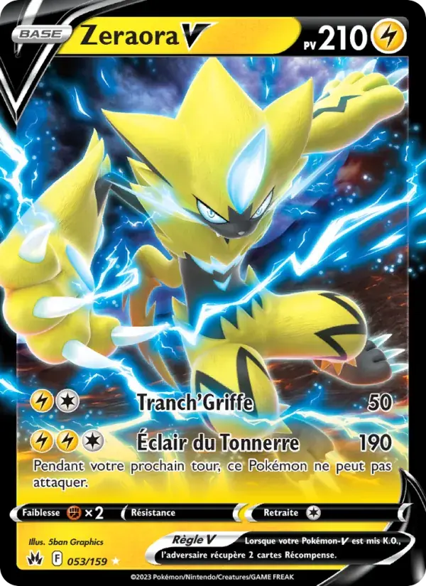 Zeraora V - 053/160 - Zénith Suprême