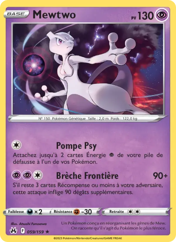 Mewtwo - 059/160 - Zénith Suprême