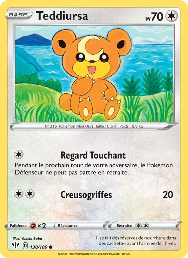 Teddiursa - 138/201 - Ténèbres Embrasées