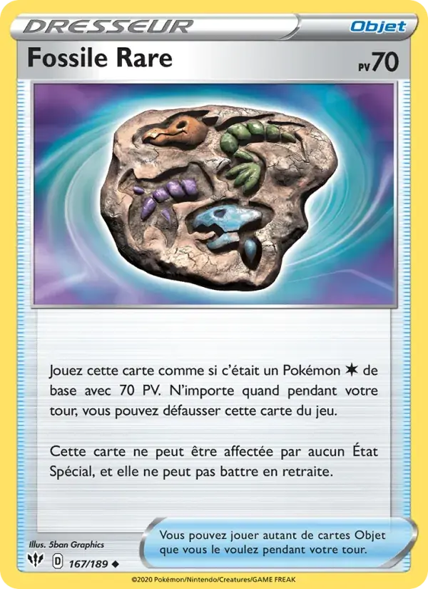 Fossile Rare - 167/201 - Ténèbres Embrasées