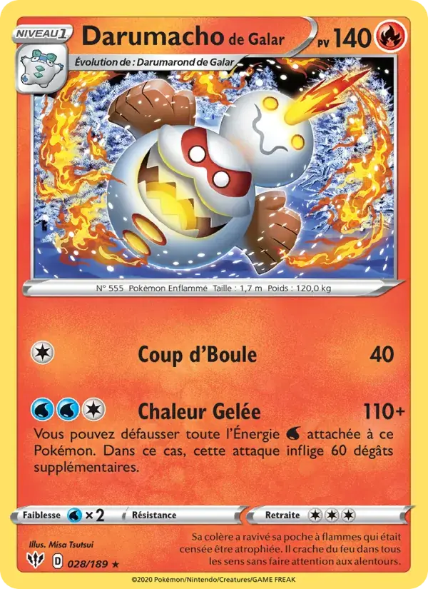 Darumacho de Galar - 28/201 - Ténèbres Embrasées