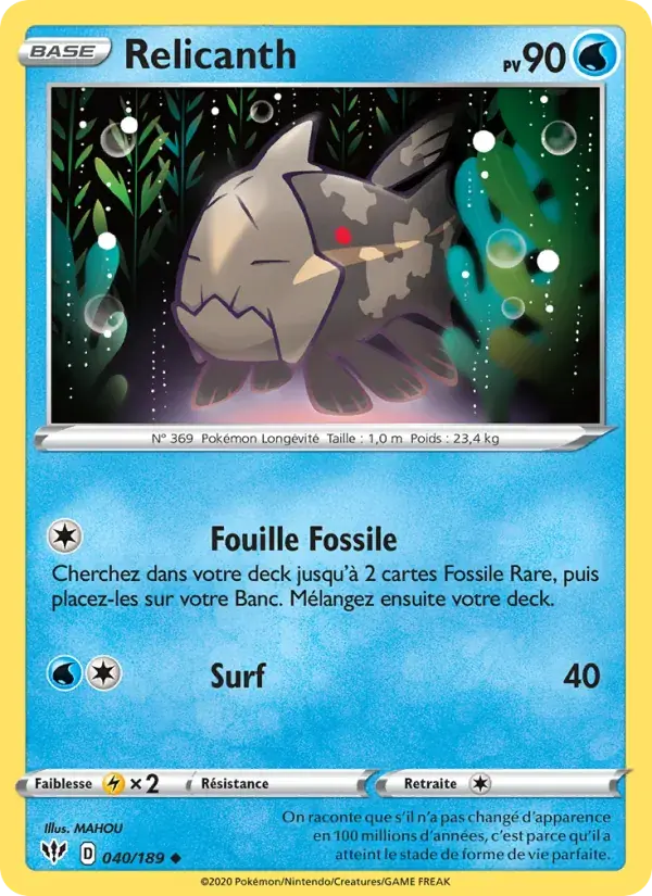 Relicanth - 40/201 - Ténèbres Embrasées