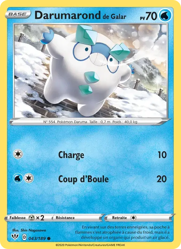 Darumarond de Galar - 43/201 - Ténèbres Embrasées