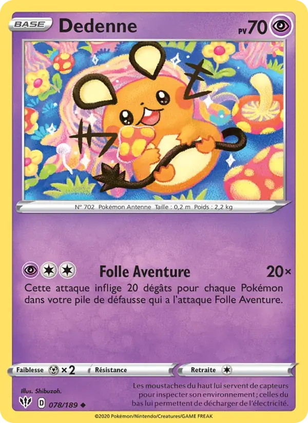 Dedenne - 78/201 - Ténèbres Embrasées