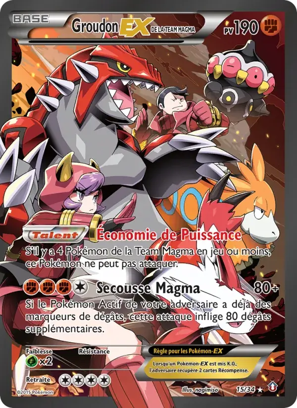 Groudon-EX de la Team Magma - 15/34 - Double Danger