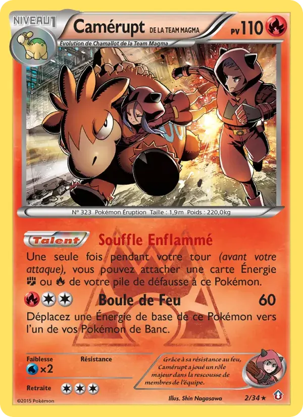 Camérupt de la Team Magma - 2/34 - Double Danger