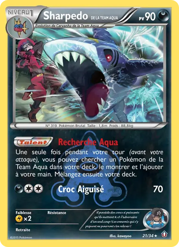 Sharpedo de la Team Aqua - 21/34 - Double Danger