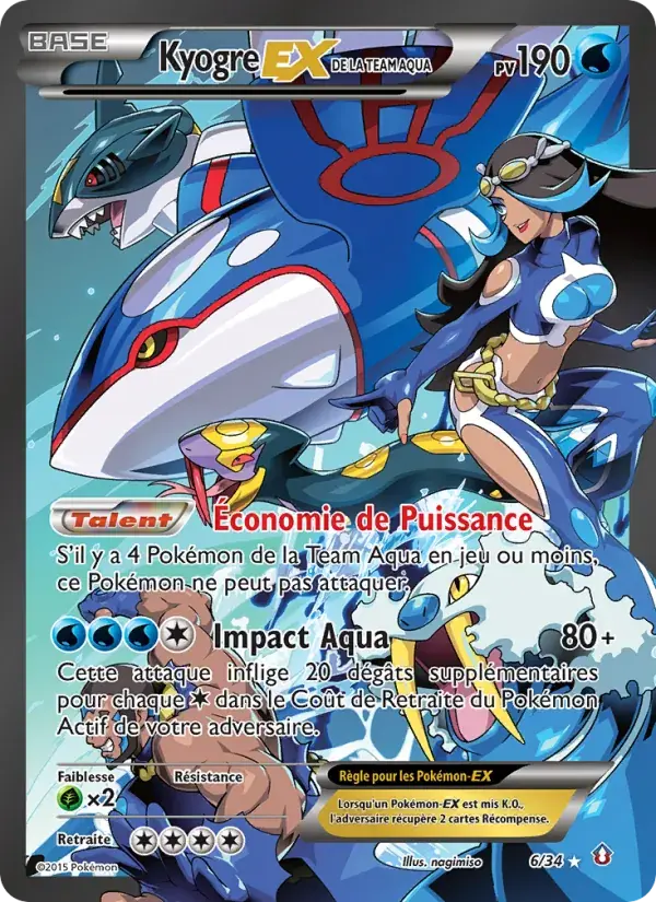 Kyogre-EX de la Team Aqua - 6/34 - Double Danger