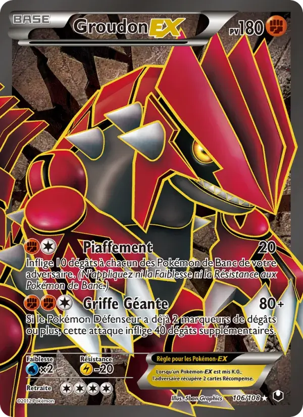 Groudon-EX - 106/111 - Explorateurs Obscurs