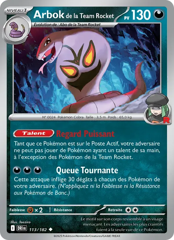 Arbok de la Team Rocket - 113/244 - Rivalités Destinées