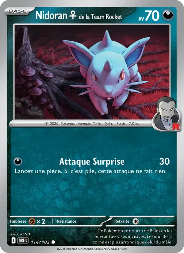 Nidoran♀ de la Team Rocket - 114/244 - Rivalités Destinées