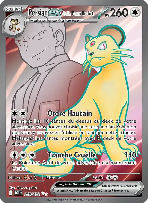 Persian-ex de la Team Rocket - 219/244 - Rivalités Destinées