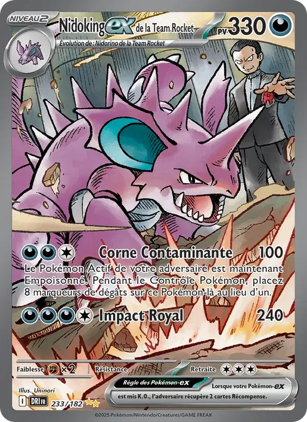 Nidoking-ex de la Team Rocket - 233/244 - Rivalités Destinées