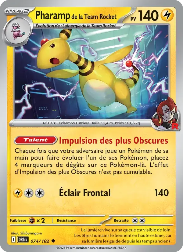 Pharamp de la Team Rocket - 074/244 - Rivalités Destinées