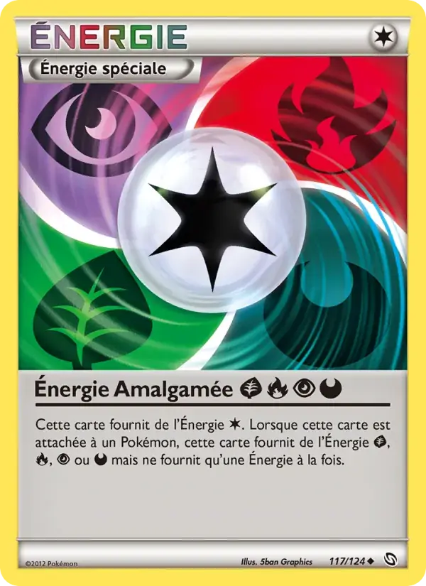 Énergie Amalgamée GrassFirePsychicDarkness - 117/128 - Dragons Éxaltés