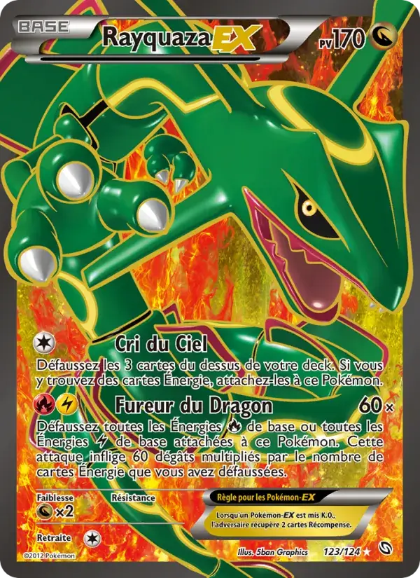 Rayquaza-EX - 123/128 - Dragons Éxaltés