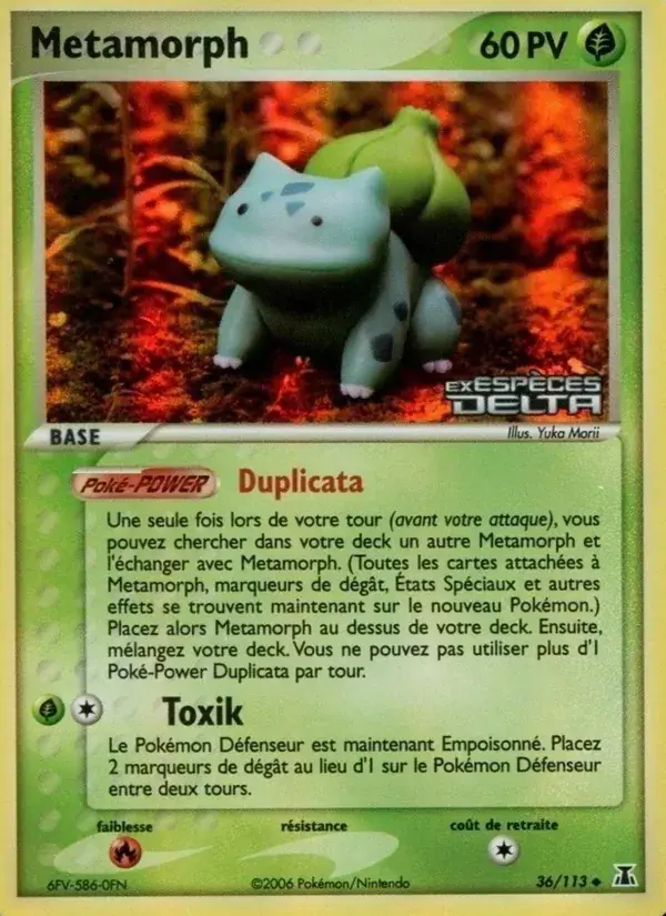 Métamorph - 36/114 - EX Espèces Delta