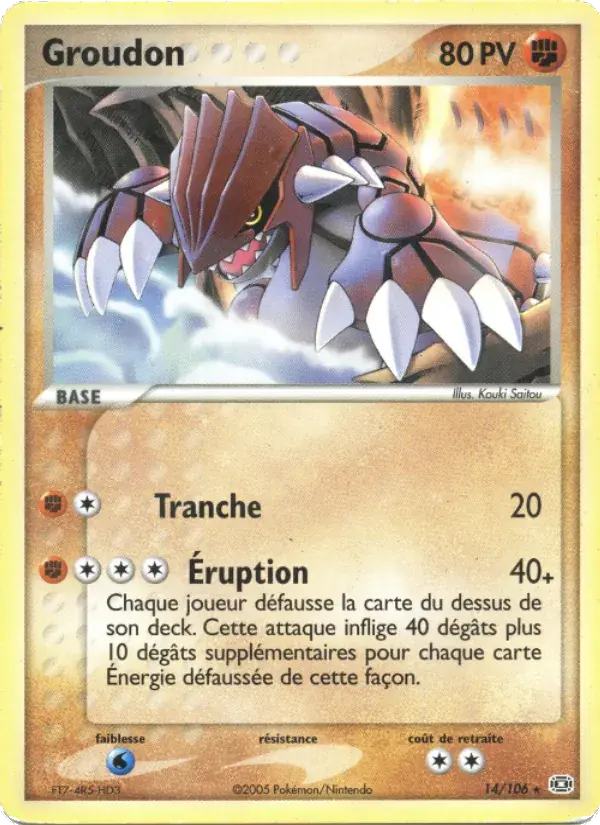 Groudon - 14/107 - EX Émeraude