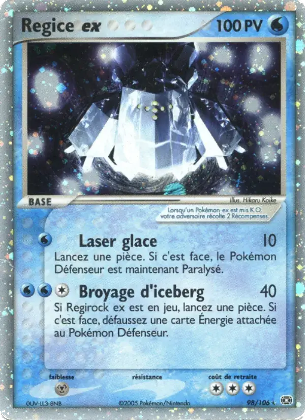 Regice ex - 98/107 - EX Émeraude