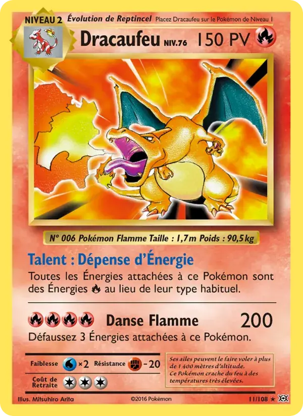 Dracaufeu - 11/113 - Évolutions