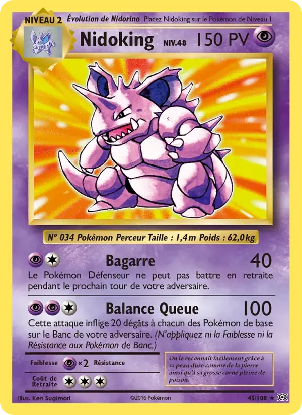 Nidoking - 45/113 - Évolutions
