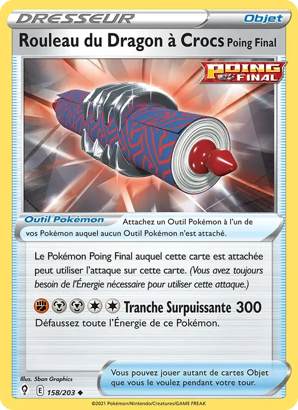 Rouleau du Dragon à Crocs Poing Final - 158/237 - Évolution Céleste