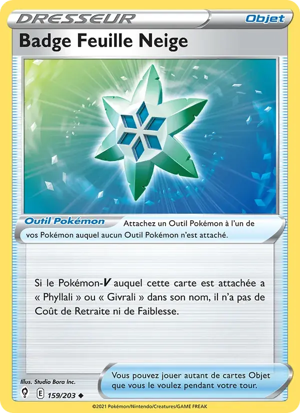 Badge Feuille Neige - 159/237 - Évolution Céleste