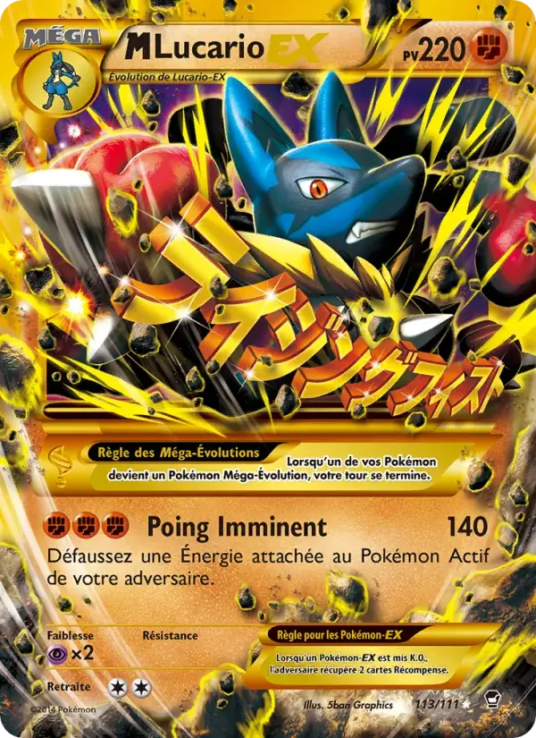 M-Lucario EX - 113/114 - Poings Furieux