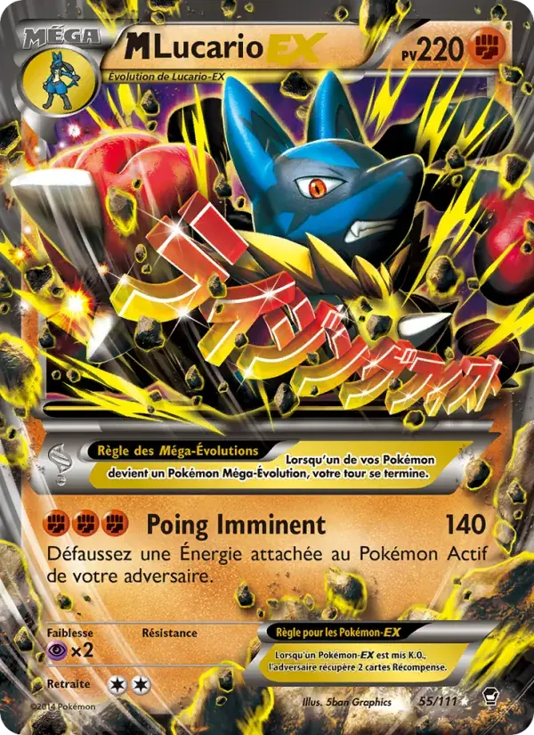 M-Lucario EX - 55/114 - Poings Furieux