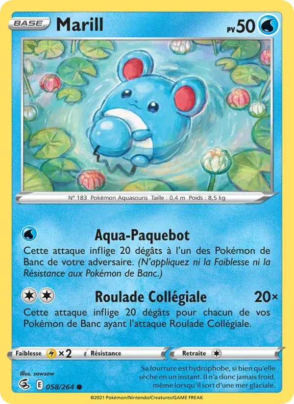 Marill - 58/284 - Poing de Fusion