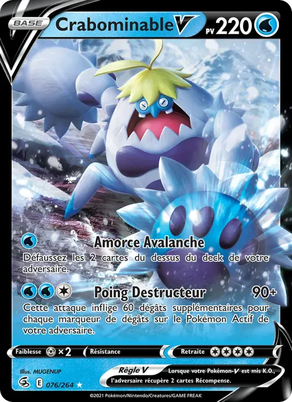 Crabominable V - 76/284 - Poing de Fusion