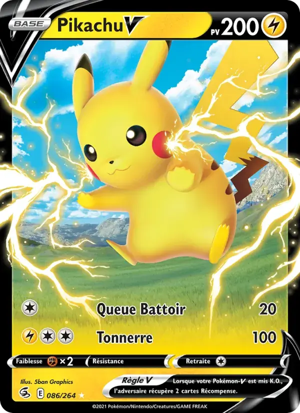 Pikachu V - 86/284 - Poing de Fusion