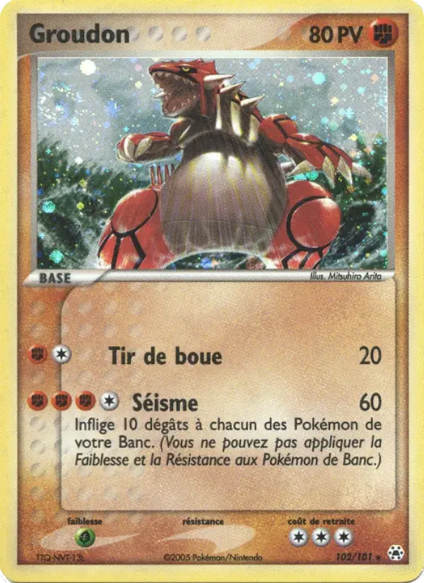 Groudon - 102/102 - EX Légendes Oubliées