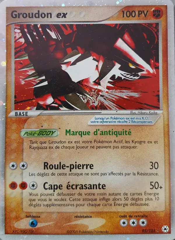 Groudon ex - 93/102 - EX Légendes Oubliées