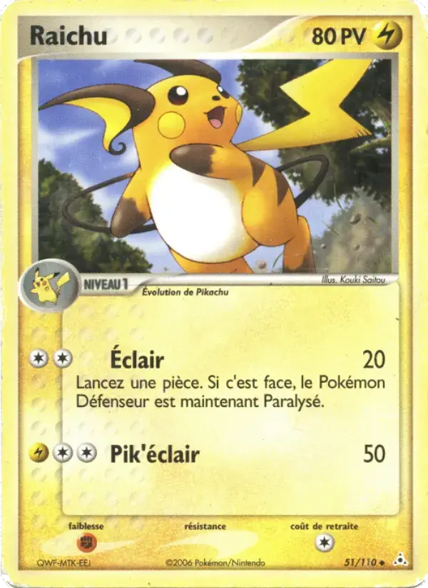 Raichu - 51/111 - EX Fantômes Holon