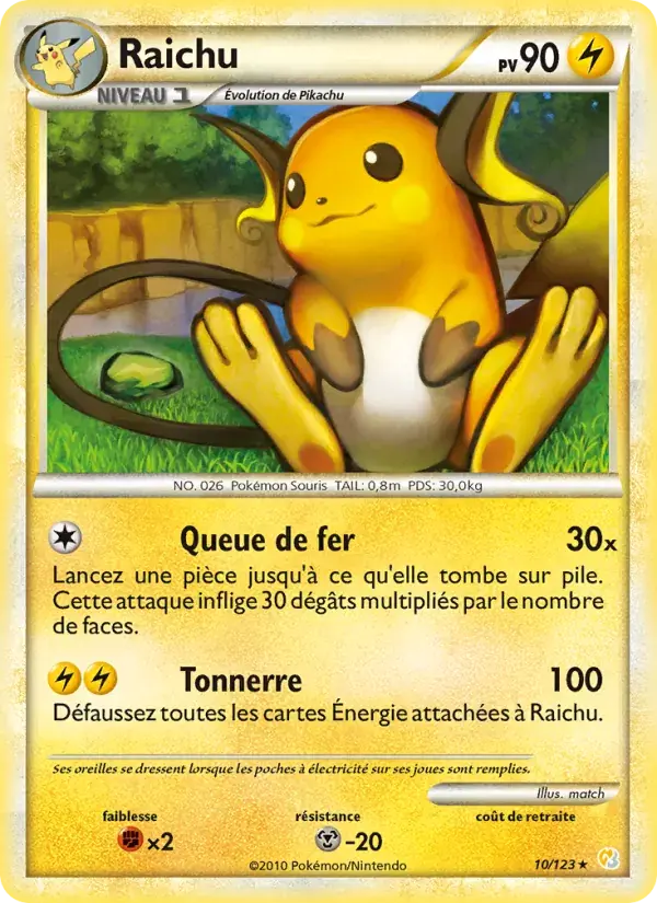 Raichu - 10/124 - HeartGold SoulSilver