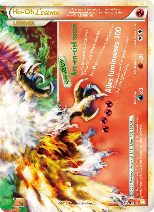Ho-Oh LÉGENDAIRE - 112/124 - HeartGold SoulSilver